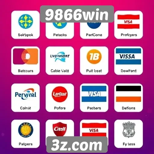 Métodos de pagamento disponíveis na plataforma 9866win